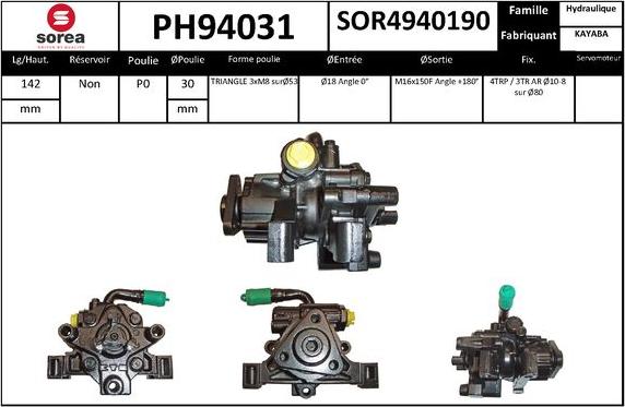 SNRA PH94031 - Pompe hydraulique, direction cwaw.fr