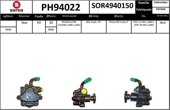 SNRA PH94022 - Pompe hydraulique, direction cwaw.fr