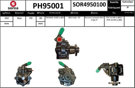 SNRA PH95001 - Pompe hydraulique, direction cwaw.fr