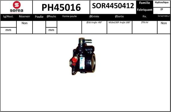 SNRA PH45016 - Pompe hydraulique, direction cwaw.fr