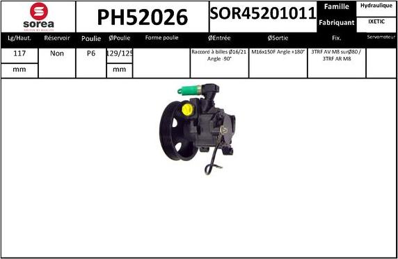 SNRA PH52026 - Pompe hydraulique, direction cwaw.fr