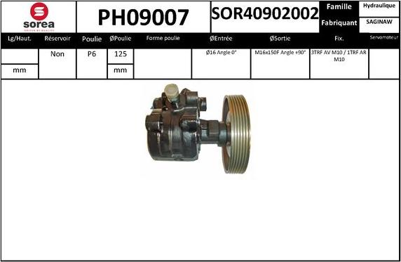 SNRA PH09007 - Pompe hydraulique, direction cwaw.fr