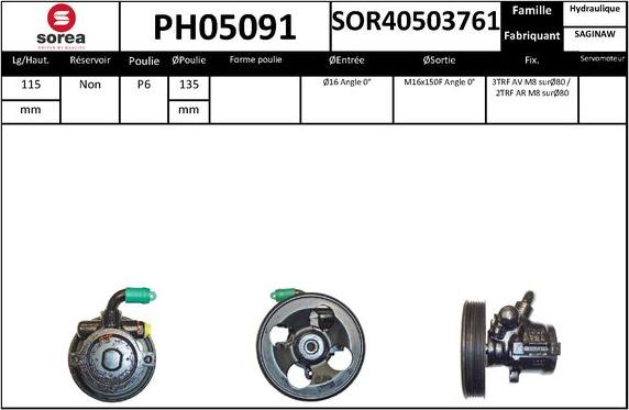 SNRA PH05091 - Pompe hydraulique, direction cwaw.fr