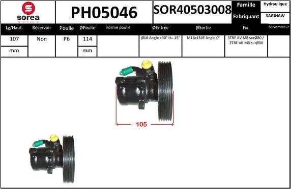 SNRA PH05046 - Pompe hydraulique, direction cwaw.fr