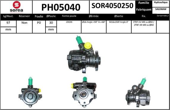 SNRA PH05040 - Pompe hydraulique, direction cwaw.fr