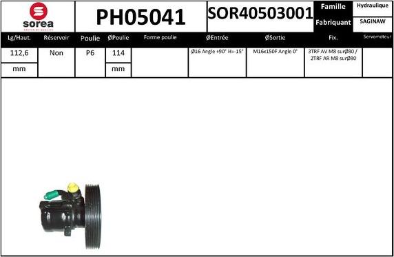 SNRA PH05041 - Pompe hydraulique, direction cwaw.fr