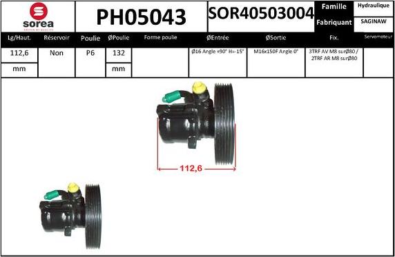 SNRA PH05043 - Pompe hydraulique, direction cwaw.fr