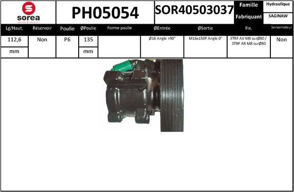 SNRA PH05054 - Pompe hydraulique, direction cwaw.fr