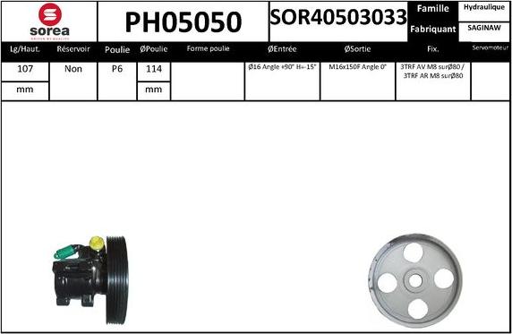 SNRA PH05050 - Pompe hydraulique, direction cwaw.fr