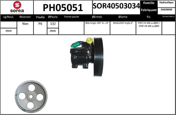 SNRA PH05051 - Pompe hydraulique, direction cwaw.fr