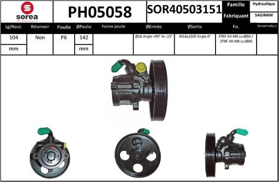 SNRA PH05058 - Pompe hydraulique, direction cwaw.fr