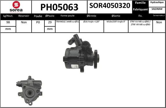 SNRA PH05063 - Pompe hydraulique, direction cwaw.fr