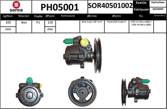 SNRA PH05001 - Pompe hydraulique, direction cwaw.fr