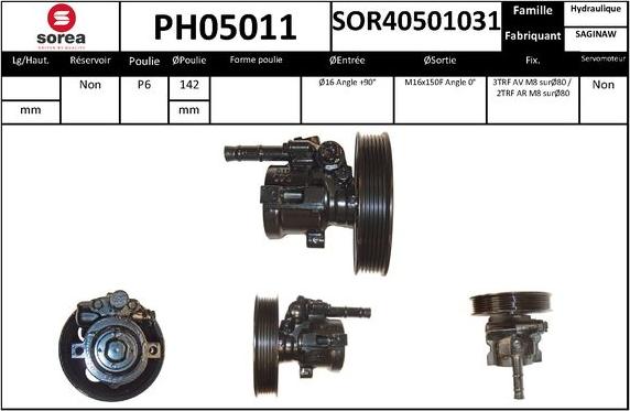 SNRA PH05011 - Pompe hydraulique, direction cwaw.fr