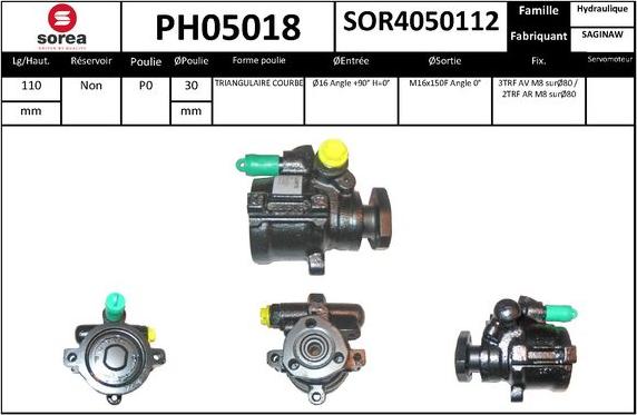 SNRA PH05018 - Pompe hydraulique, direction cwaw.fr