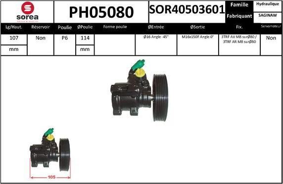 SNRA PH05080 - Pompe hydraulique, direction cwaw.fr