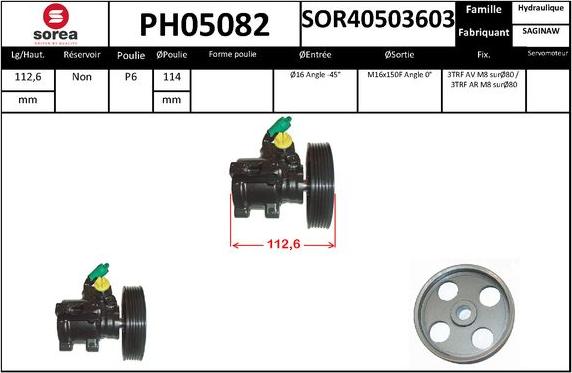 SNRA PH05082 - Pompe hydraulique, direction cwaw.fr