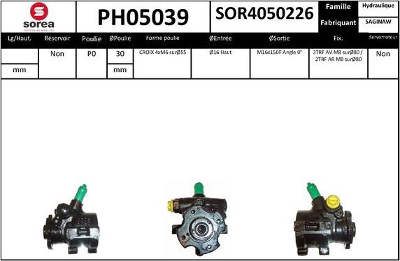 SNRA PH05039 - Pompe hydraulique, direction cwaw.fr