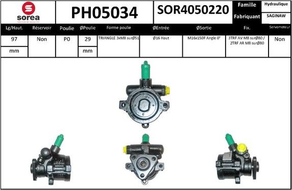 SNRA PH05034 - Pompe hydraulique, direction cwaw.fr