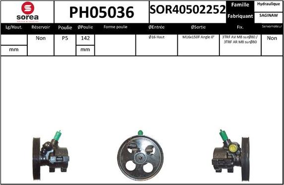 SNRA PH05036 - Pompe hydraulique, direction cwaw.fr