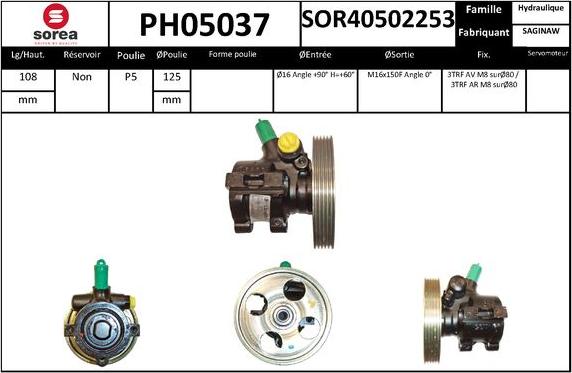 SNRA PH05037 - Pompe hydraulique, direction cwaw.fr