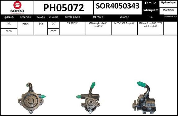 SNRA PH05072 - Pompe hydraulique, direction cwaw.fr