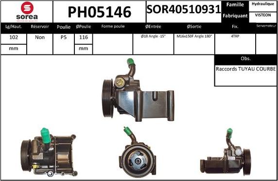 SNRA PH05146 - Pompe hydraulique, direction cwaw.fr