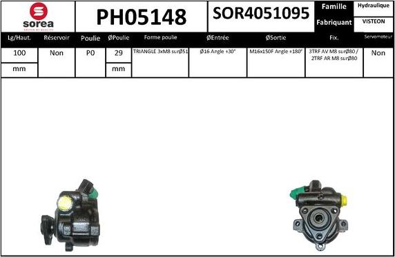 SNRA PH05148 - Pompe hydraulique, direction cwaw.fr