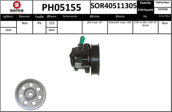 SNRA PH05155 - Pompe hydraulique, direction cwaw.fr