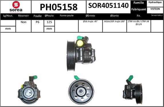 SNRA PH05158 - Pompe hydraulique, direction cwaw.fr