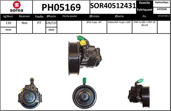 SNRA PH05169 - Pompe hydraulique, direction cwaw.fr