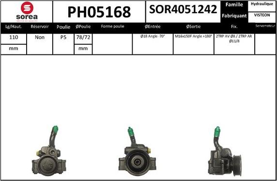 SNRA PH05168 - Pompe hydraulique, direction cwaw.fr