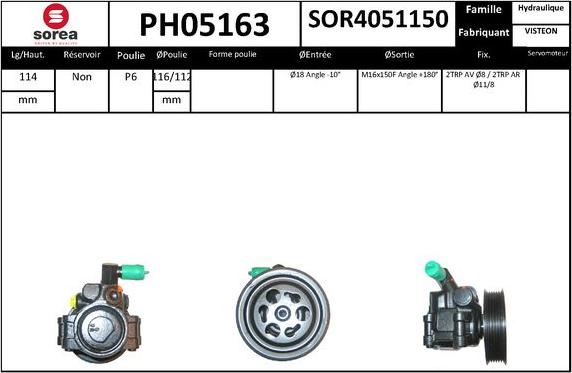 SNRA PH05163 - Pompe hydraulique, direction cwaw.fr