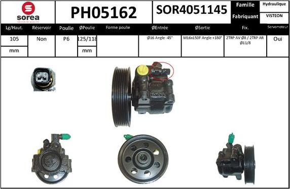 SNRA PH05162 - Pompe hydraulique, direction cwaw.fr