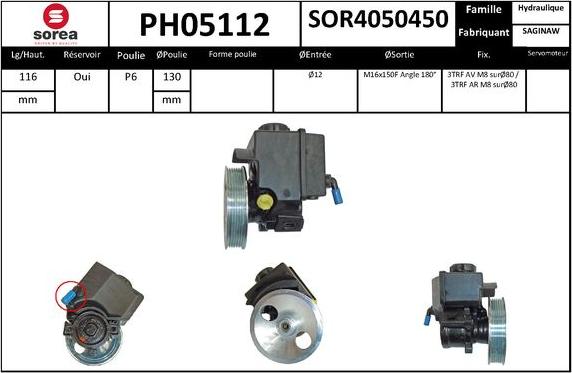 SNRA PH05112 - Pompe hydraulique, direction cwaw.fr