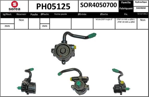 SNRA PH05125 - Pompe hydraulique, direction cwaw.fr