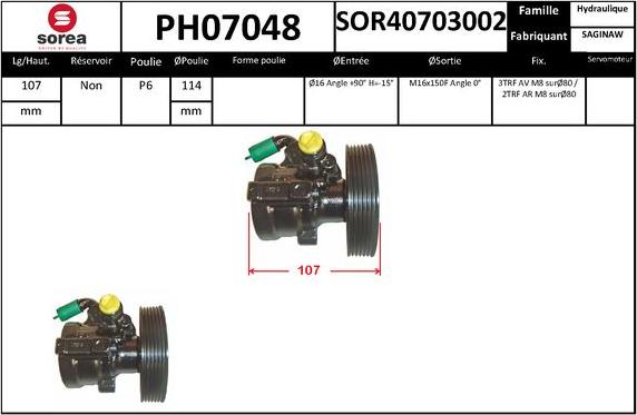 SNRA PH07048 - Pompe hydraulique, direction cwaw.fr