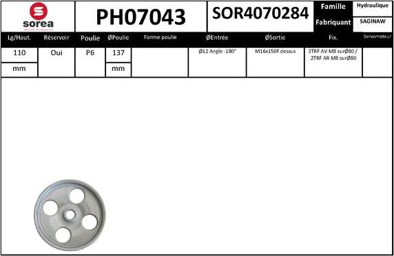 SNRA PH07043 - Pompe hydraulique, direction cwaw.fr