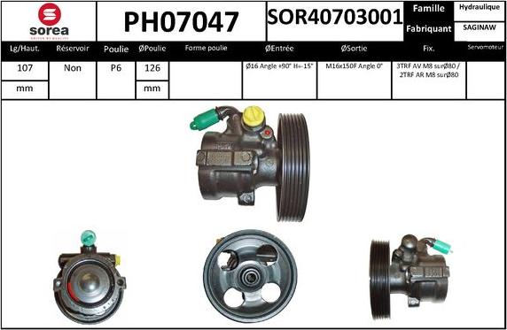 SNRA PH07047 - Pompe hydraulique, direction cwaw.fr