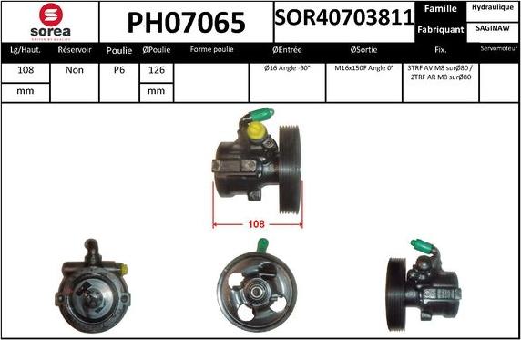 SNRA PH07065 - Pompe hydraulique, direction cwaw.fr