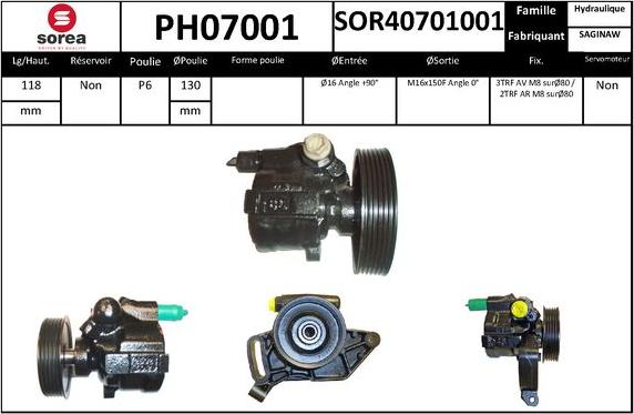 SNRA PH07001 - Pompe hydraulique, direction cwaw.fr