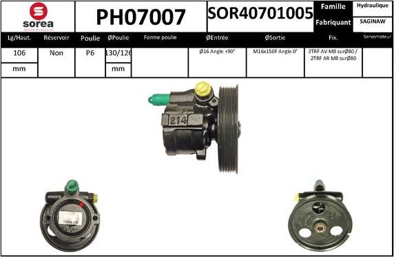 SNRA PH07007 - Pompe hydraulique, direction cwaw.fr