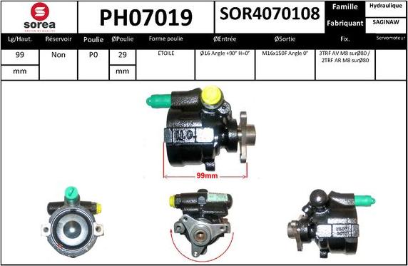 SNRA PH07019 - Pompe hydraulique, direction cwaw.fr