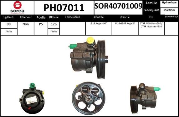 SNRA PH07011 - Pompe hydraulique, direction cwaw.fr