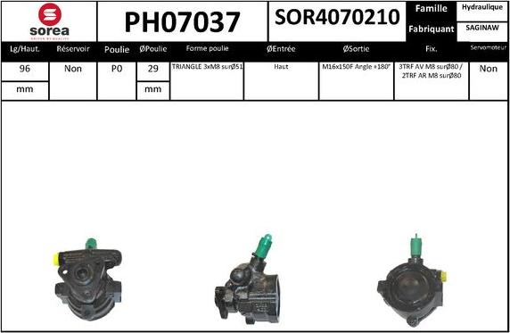 SNRA PH07037 - Pompe hydraulique, direction cwaw.fr