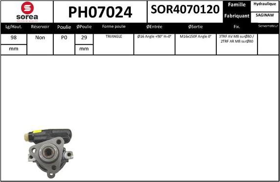 SNRA PH07024 - Pompe hydraulique, direction cwaw.fr