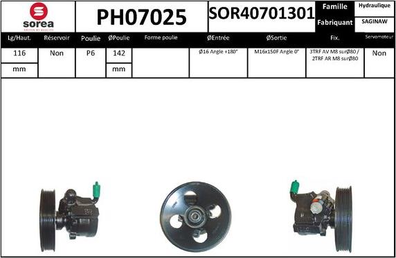 SNRA PH07025 - Pompe hydraulique, direction cwaw.fr