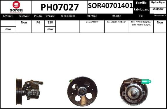 SNRA PH07027 - Pompe hydraulique, direction cwaw.fr