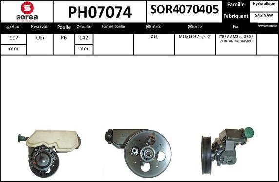 SNRA PH07074 - Pompe hydraulique, direction cwaw.fr