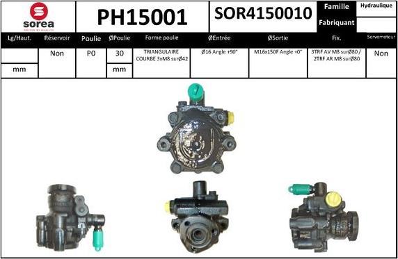 SNRA PH15001 - Pompe hydraulique, direction cwaw.fr